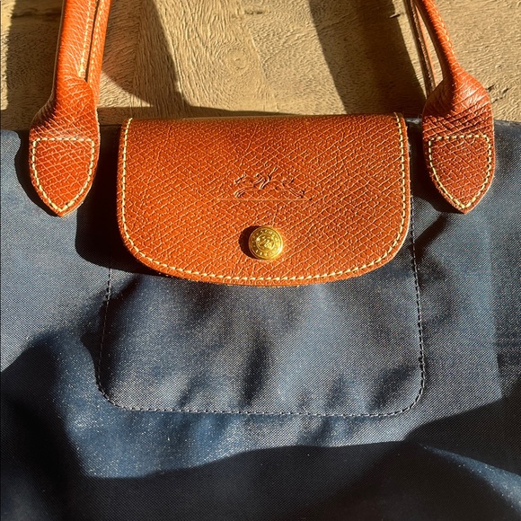 Vintage Longchamp Le Pliage “Shopping” Tote – Navy - Picture 5 of 15
